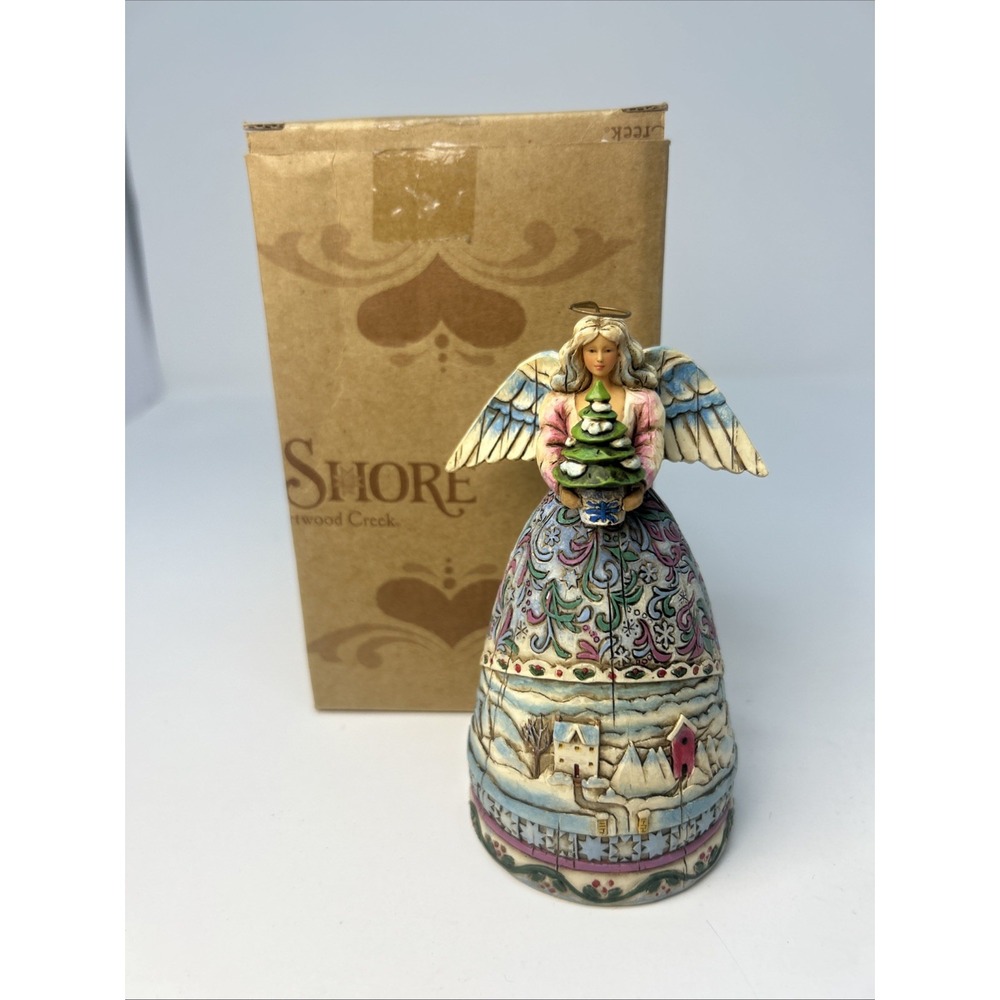Vintage 2006 Jim Shore Landscape Sleeps Four Seasons Angel Figurine In Box